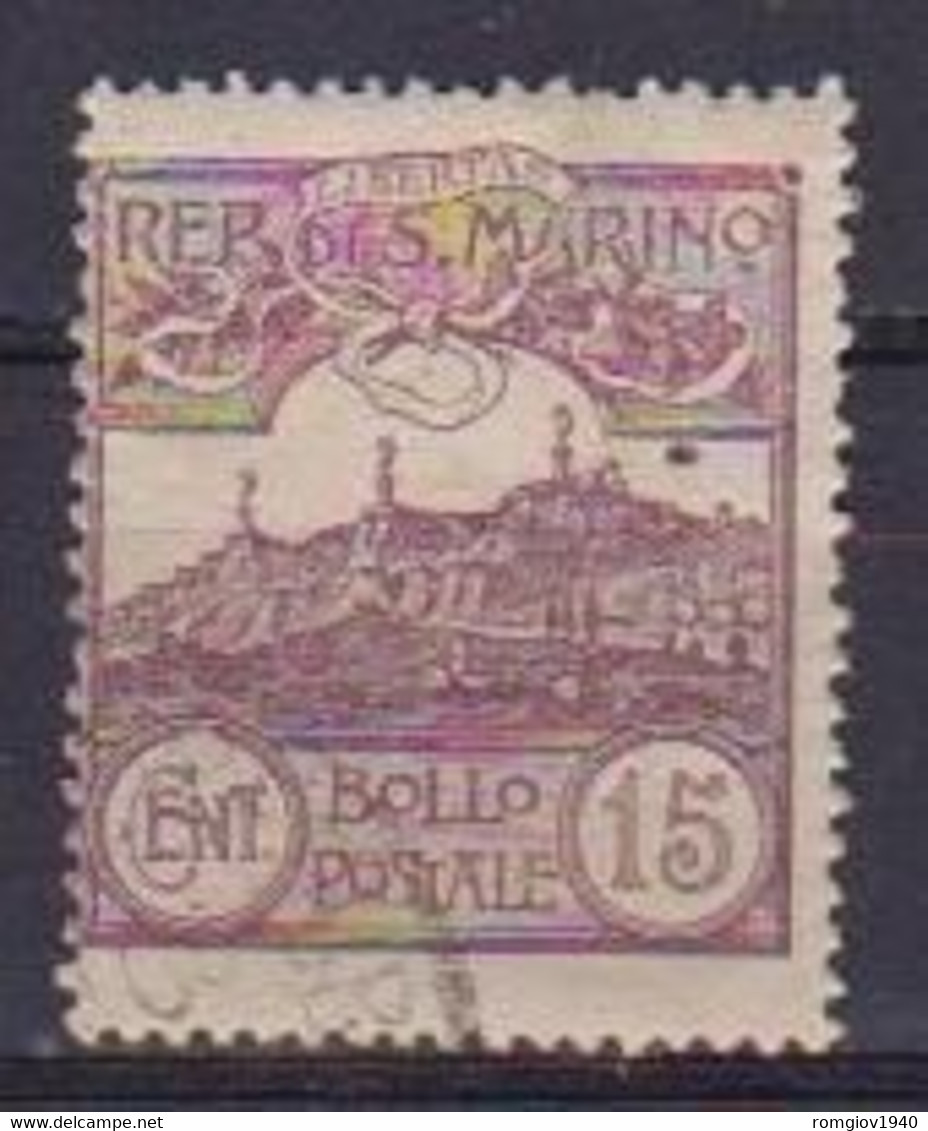 SAN MARINO 1925 VEDUTA SASS. 109 USATO VF - Used Stamps