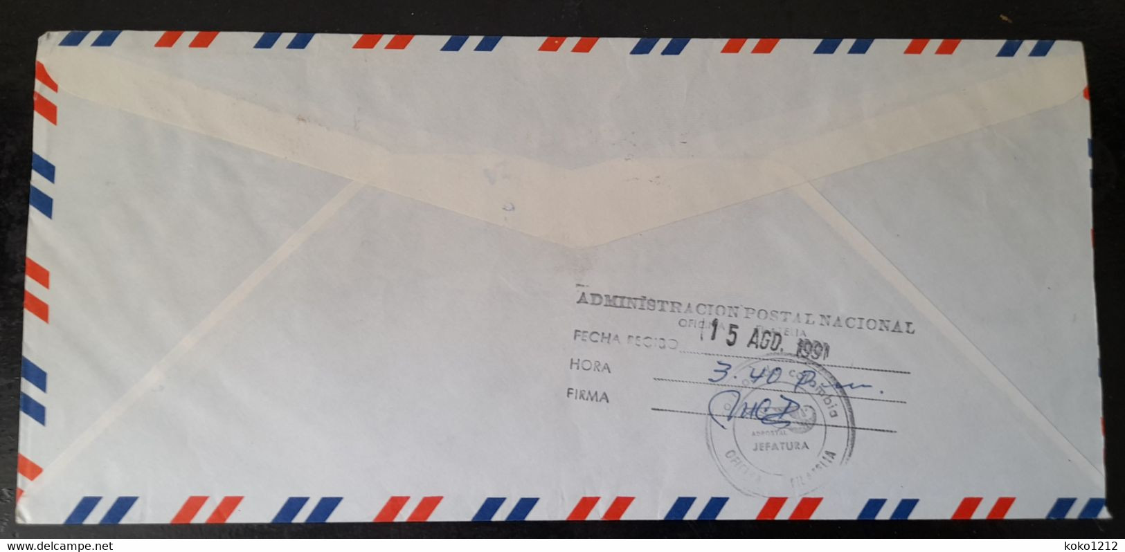 Hong Kong - Letter Send On  9.8.91 To Colombia And Arrived 15.8.91 - Briefe U. Dokumente