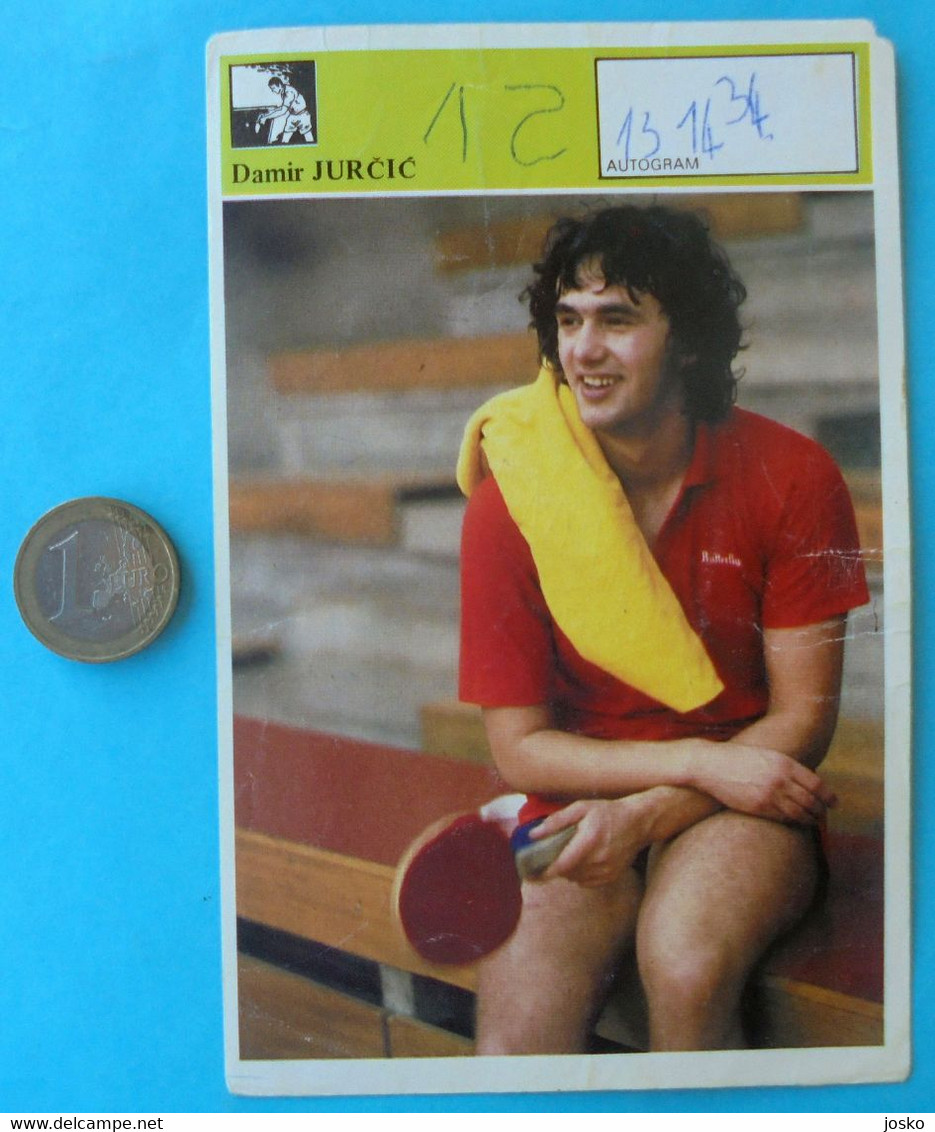 DAMIR JURCIC - Table Tennis ... Yugoslavia Old Card Svijet Sporta - Autograph Card * Tennis De Table Tischtennis - Tischtennis