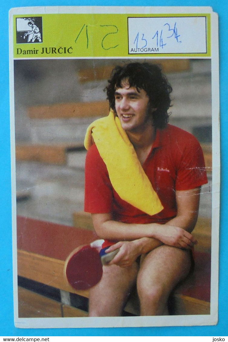 DAMIR JURCIC - Table Tennis ... Yugoslavia Old Card Svijet Sporta - Autograph Card * Tennis De Table Tischtennis - Tennis De Table