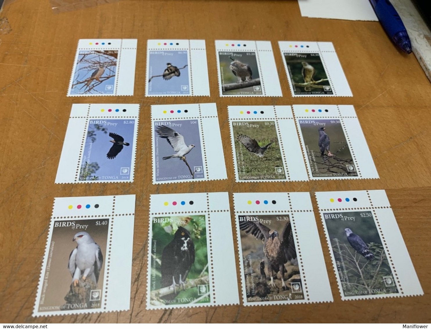Birds Long Set Tonga High Face Values From Hong Kong MNH - Briefe U. Dokumente