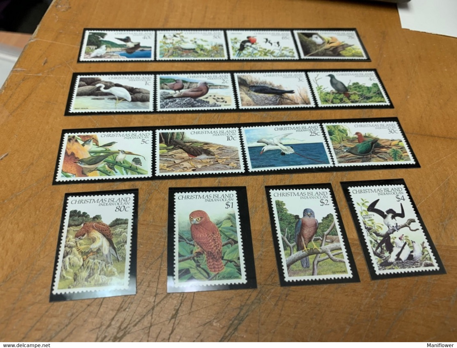 Birds Long Set Christmas Island Owl From Hong Kong MNH - Lettres & Documents