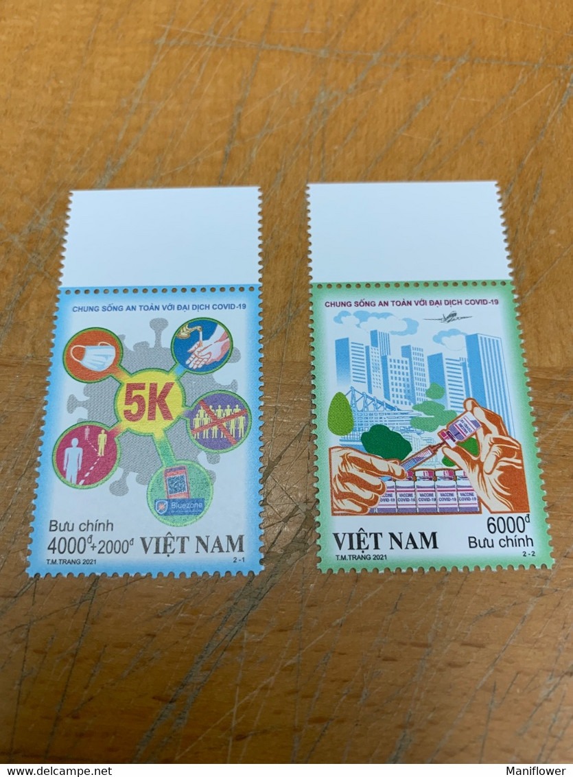 COVID-19 Vietnam Perf Stamp From Hong Kong MNH - Lettres & Documents