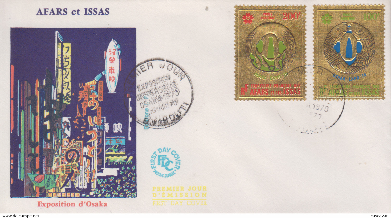 Enveloppe  FDC   1er  Jour  TERRITOIRE  FRANCAIS  Des  AFARS  Et  ISSAS    Exposition  Universelle   OSAKA   1970 - Andere & Zonder Classificatie