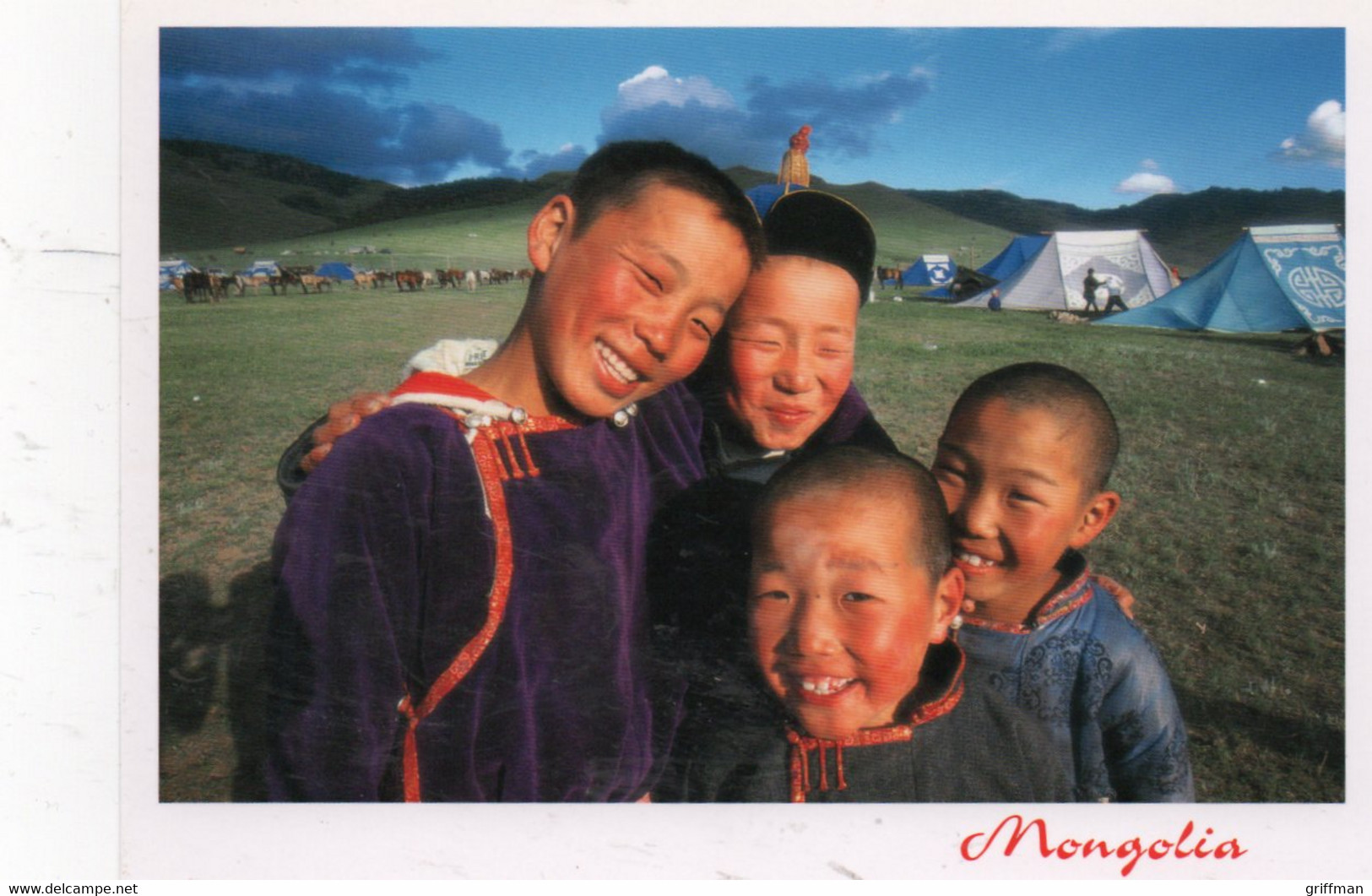 MONGOLIE MONGOLIA ENFANTS MONGOLIENS CPM NEUVE - Mongolië