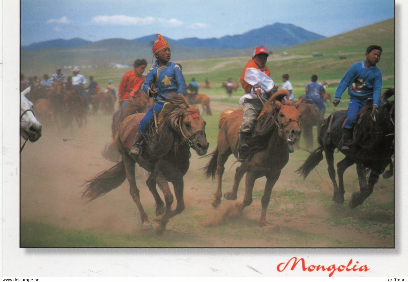 MONGOLIE MONGOLIA DEFILE A CHEVAL CPM NEUVE - Mongolie