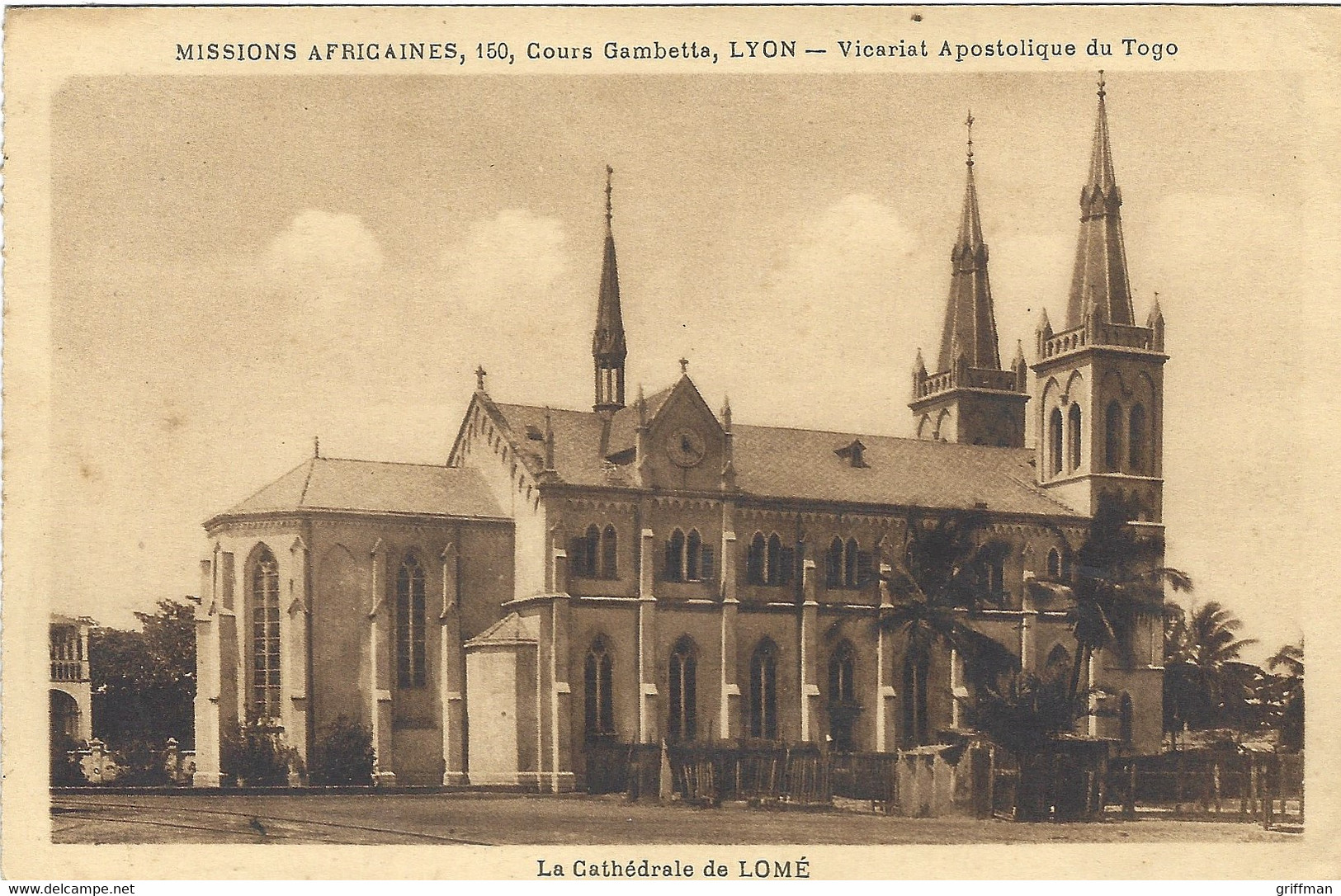 LA CATHEDRALE DE LOME VICARIAT APOSTOLIQUE MISSIONS AFRICAINES  TBE - Togo