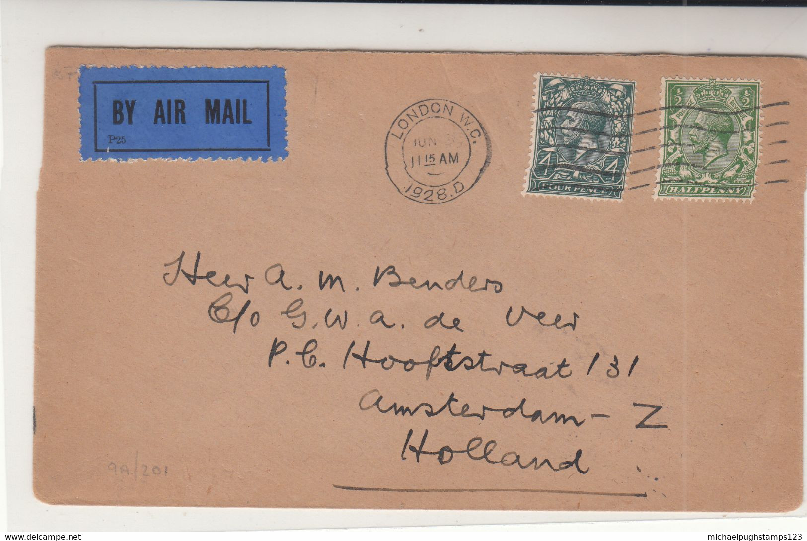 G.B. / Airmail / Holland - Unclassified