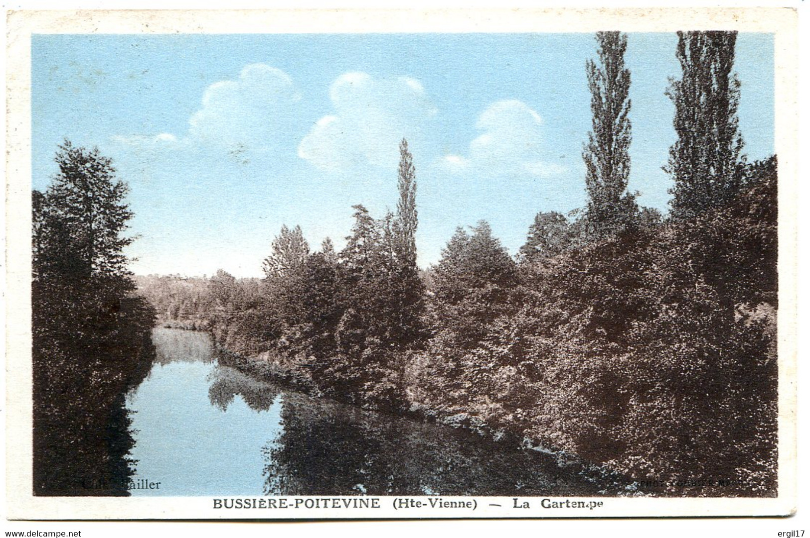 87320 BUSSIÈRE-POITEVINE - La Rivière Gartempe - Postée En 1939 Franchise Militaire - Bussiere Poitevine