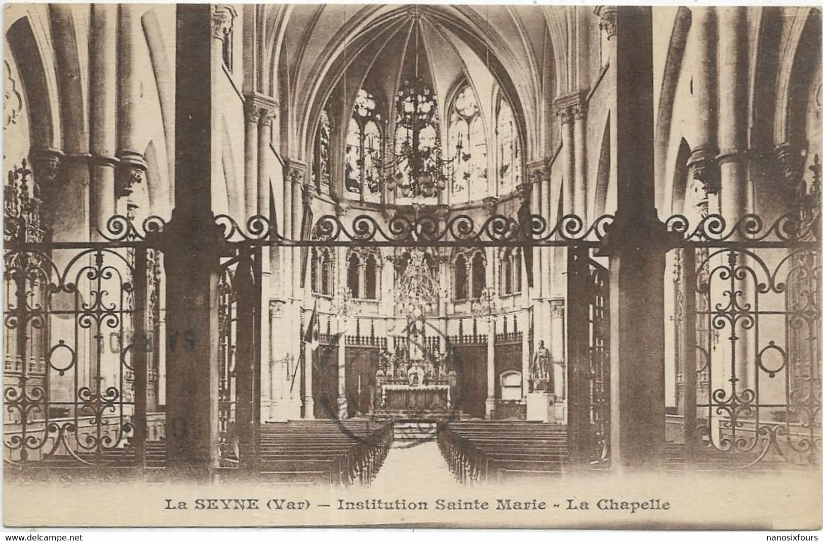 D 83. LA SEYNE SUR MER. .. INSTITUTION SAINTE MARIE. LA CHAPELLE. CARTE ECRITE - La Seyne-sur-Mer