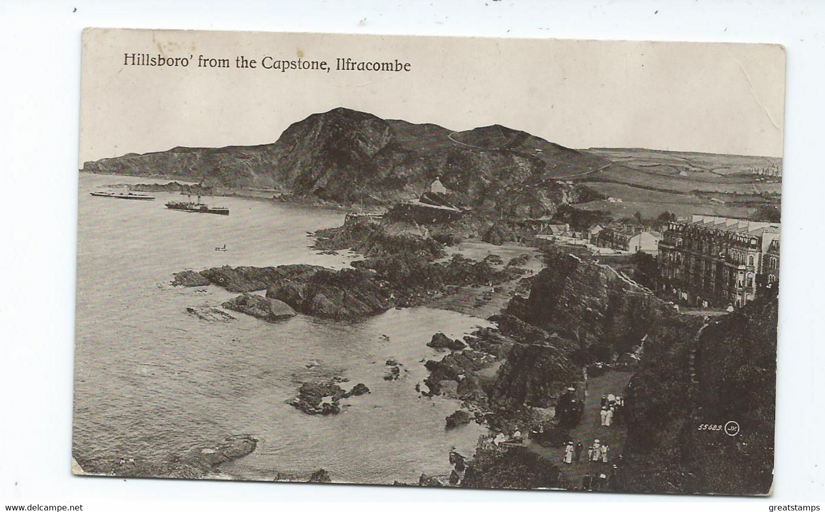 Postcard Devon Ilfracombe Hillsboro From Crapstone Valentines Unused Rp - Ilfracombe