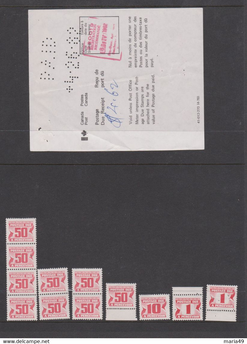 Canada  1982 Postage Due Used On Receipt - Strafport