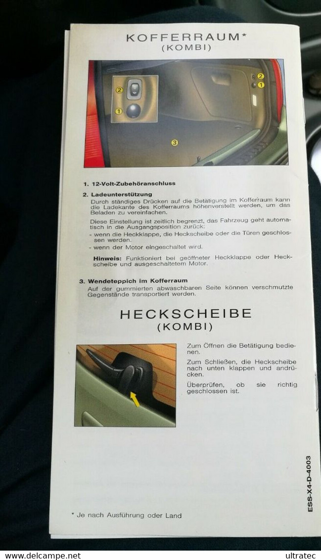 Citroen C5 Kurzanleitung Original Baureihe I - Manuales De Reparación