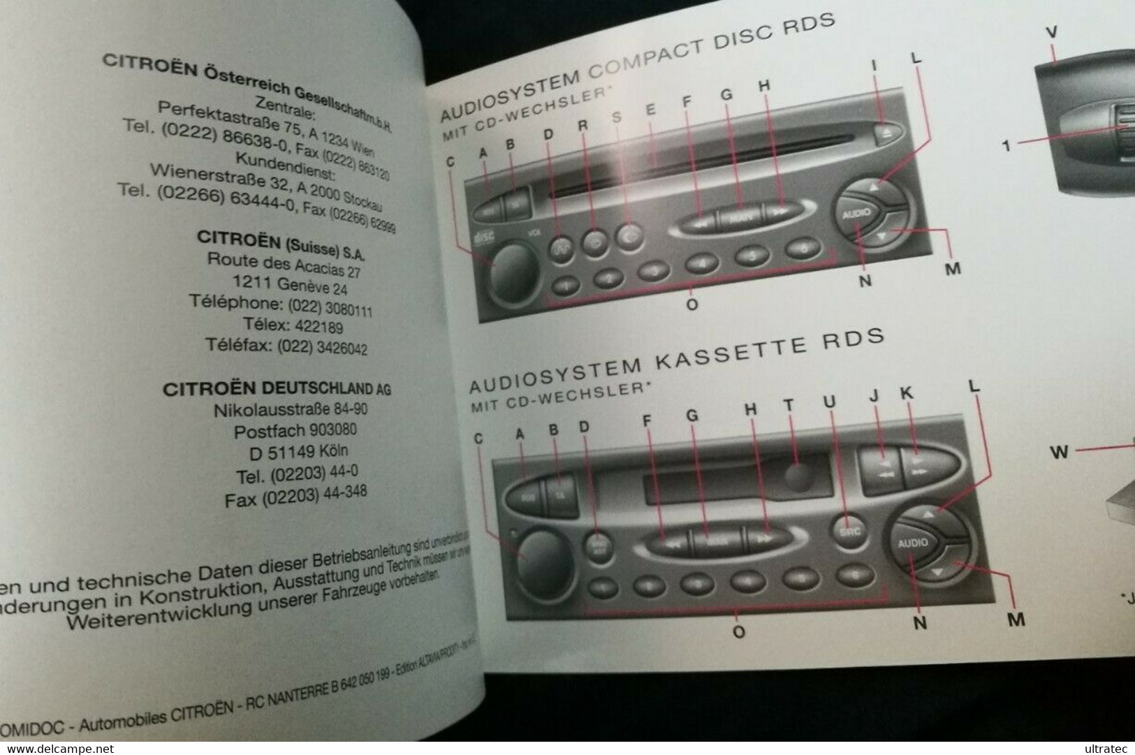 Citroen C5 Navigation Bordcomputer Autoradio Anleitung 64 S. Original Baureihe I - Manuales De Reparación