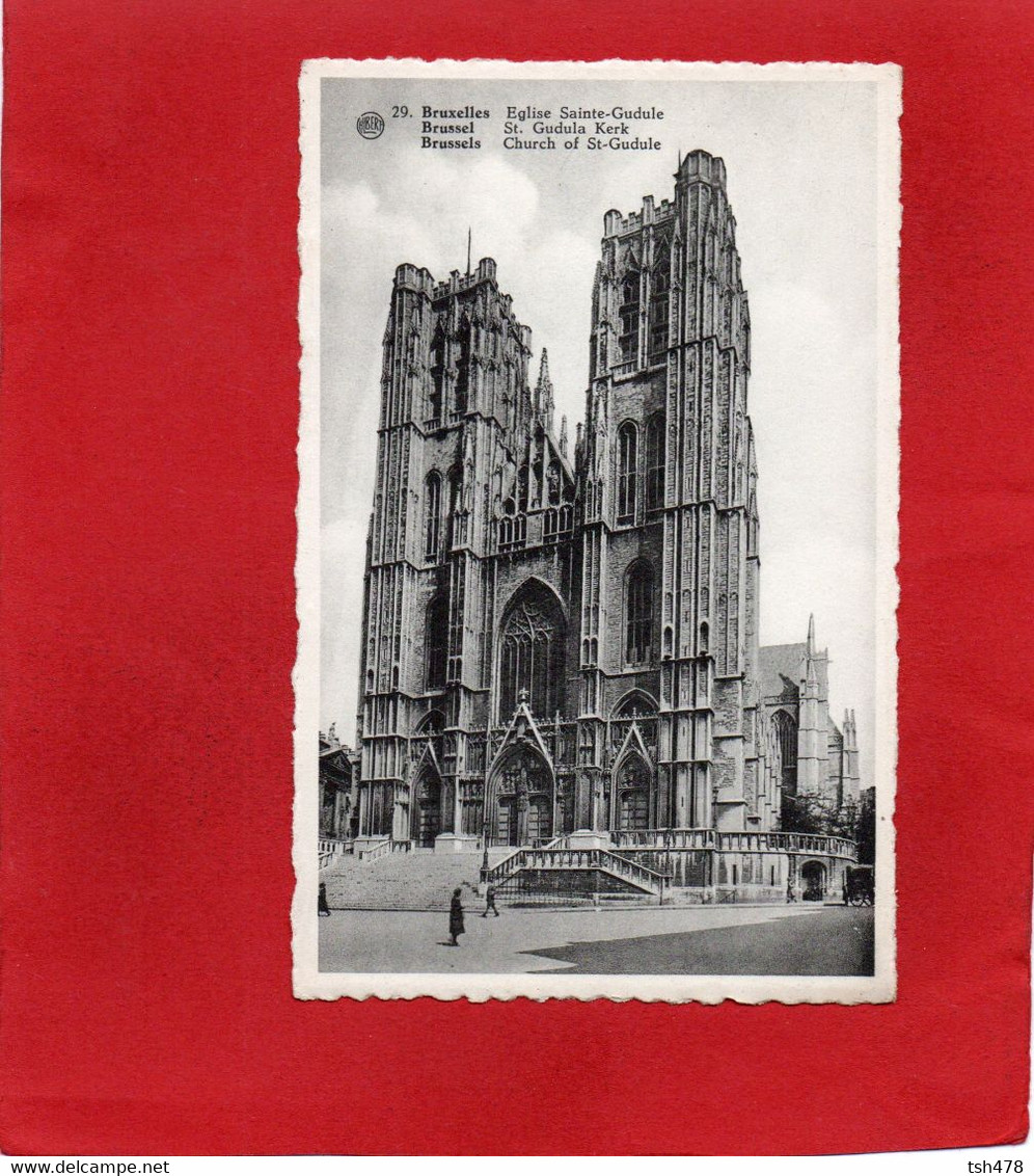 BELGIQUE---BRUXELLES--BRUSSEL---Eglise Sainte-Gudule--voir 2 Scans - Panoramische Zichten, Meerdere Zichten