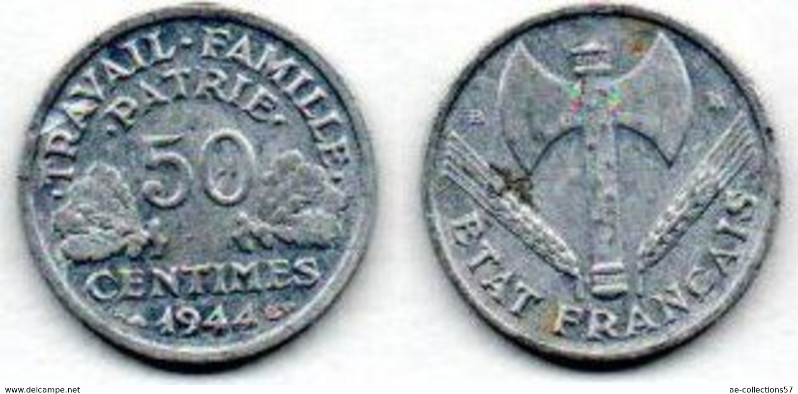 50 Centimes  1944 B TTB - Other & Unclassified