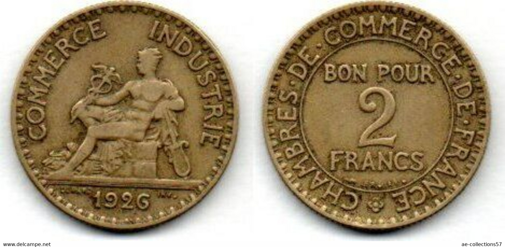 2 Francs 1926 TB+ - Altri & Non Classificati