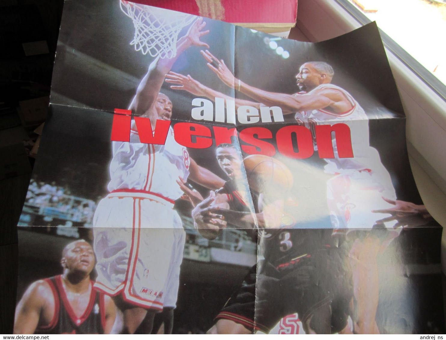 Old Poster Plakat Allen Iverson 76 Ers FIBA Basketball 80x60 Cm - Other & Unclassified