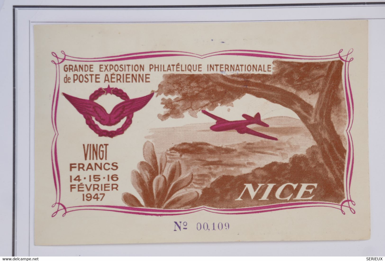 AZ5  FRANCE   BELLE CARTE AVIATION 1947  SEMAINE DE L AIR NICE.A MONTE CARLO MONACO  + AFFRANCHISSEMENT PLAISANT - 1927-1959 Lettres & Documents