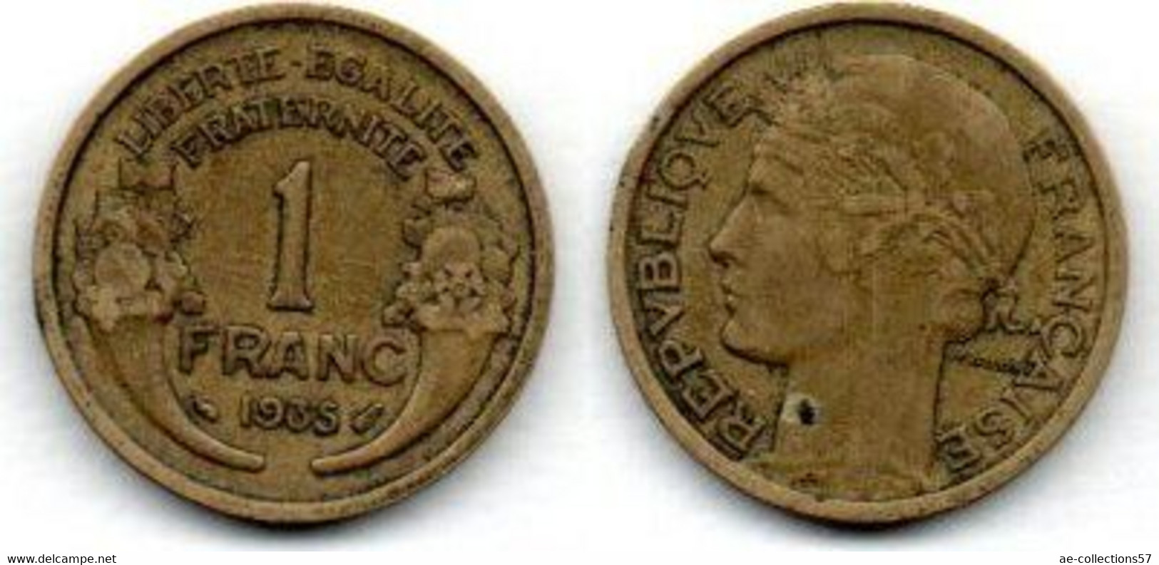 1 Franc  1935 TB+ - Other & Unclassified