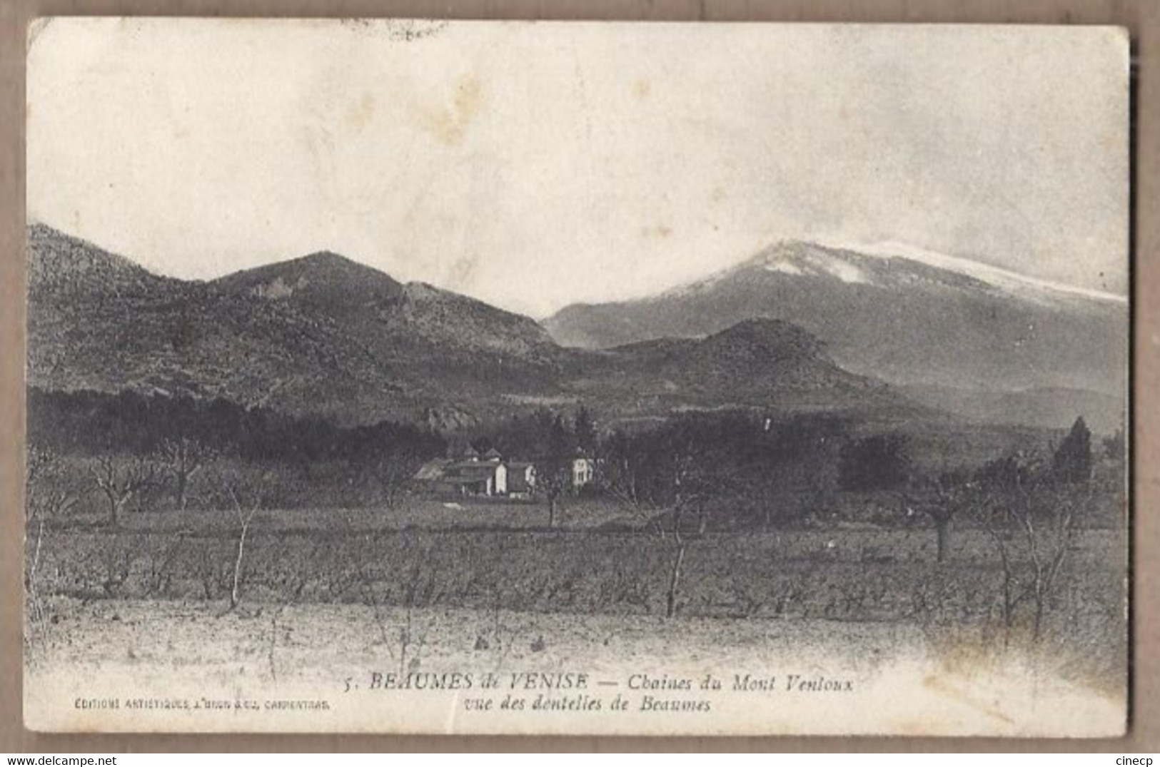 CPA 84 - BEAUMES DE VENISE - Chaines Du Mont Ventoux Vue Des Dentelles De Beaumes - TB PLAN Plaine Vallée - Beaumes De Venise