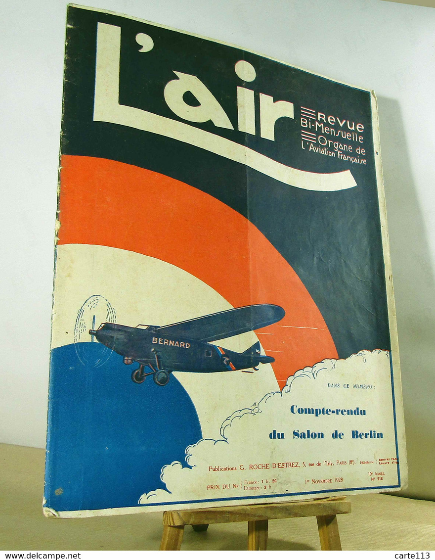 COLLECTIF  - L'AIR - REVUE D'AVIATION - N° 216 - 1928 - 1901-1940