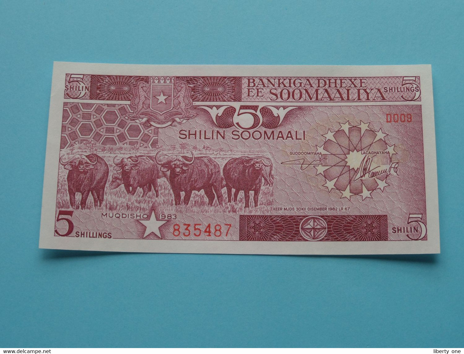 5 Shillings - Muqdisho 1983 ( 835487 ) Bankiga Dhexe Ee SOOMAALIYA ( For Grade, Please See Photo ) UNC ! - Somalia