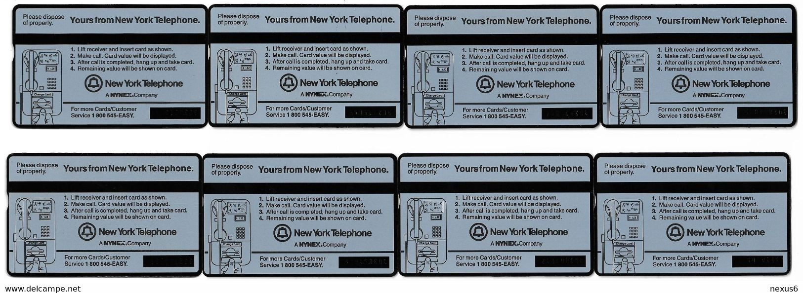 USA - Nynex (L&G) - 2 Full Puzzle Sets Ellis Island (ALL Batch Numbers), 1993, 5.25$, All Mint - [1] Holographic Cards (Landis & Gyr)