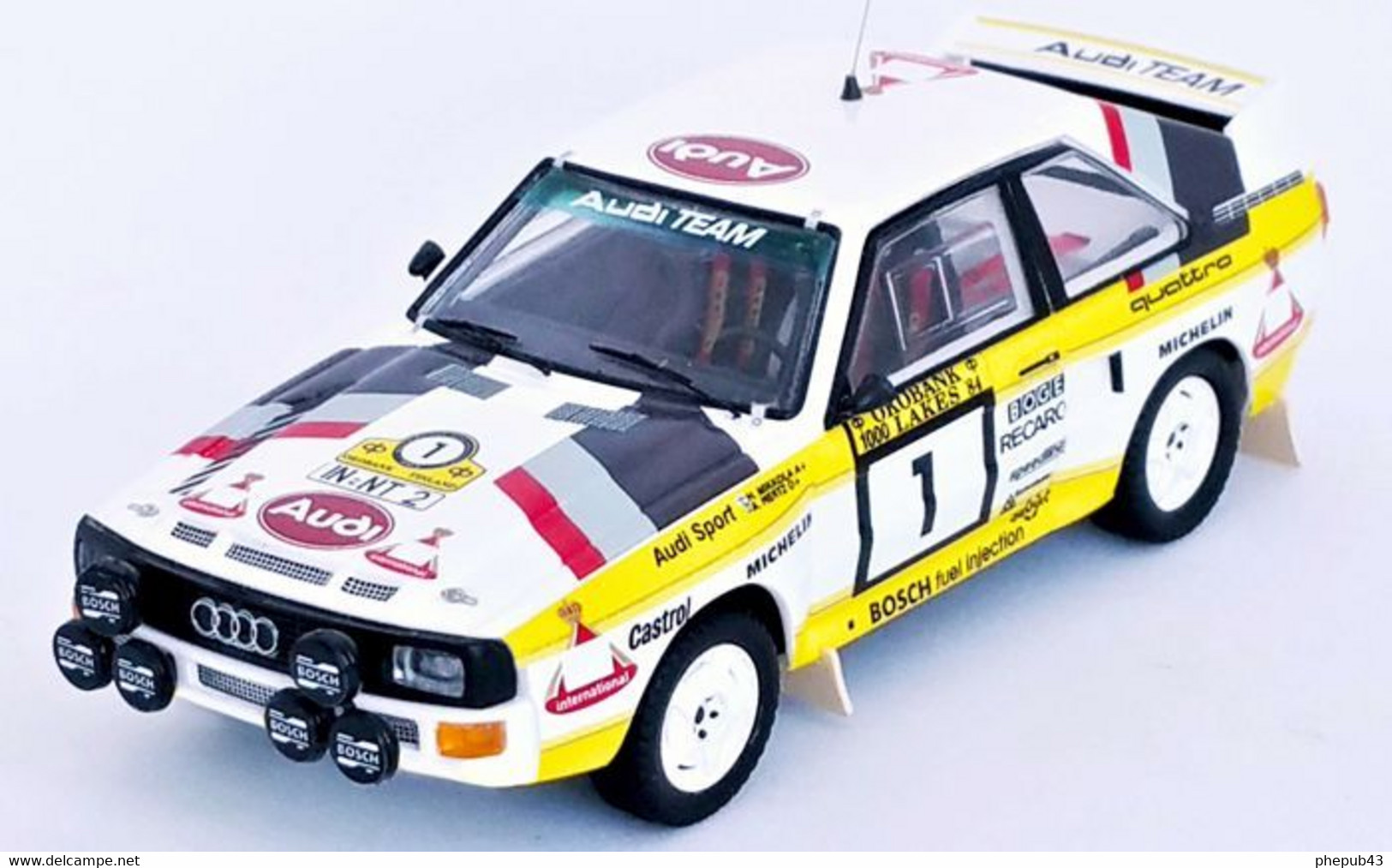 Audi Sport Quattro - Hannu Mikkola/A. Hertz - 1000 Lakes 1984 #1 - Troféu - Trofeu