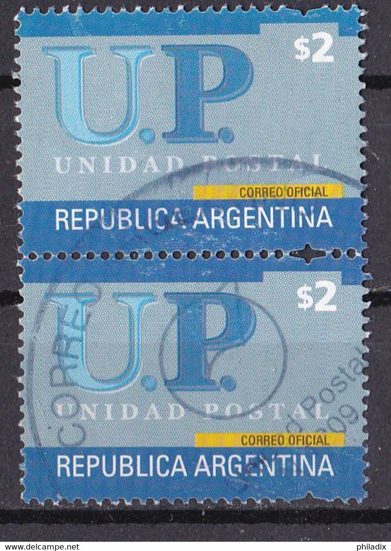 Argentinien Marke Von 2002 O/used (senkrechtes Paar) (A2-9) - Oblitérés