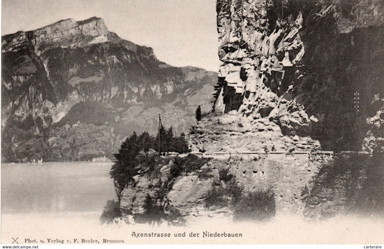 SUISSE,SCHWEIZ,SVIZZERA,SWITZERLAND,HELVETIA,SWISS,URI,SCHWYZ,FLUELEN,AXENSTRASSE,1900,RARE - Flüelen