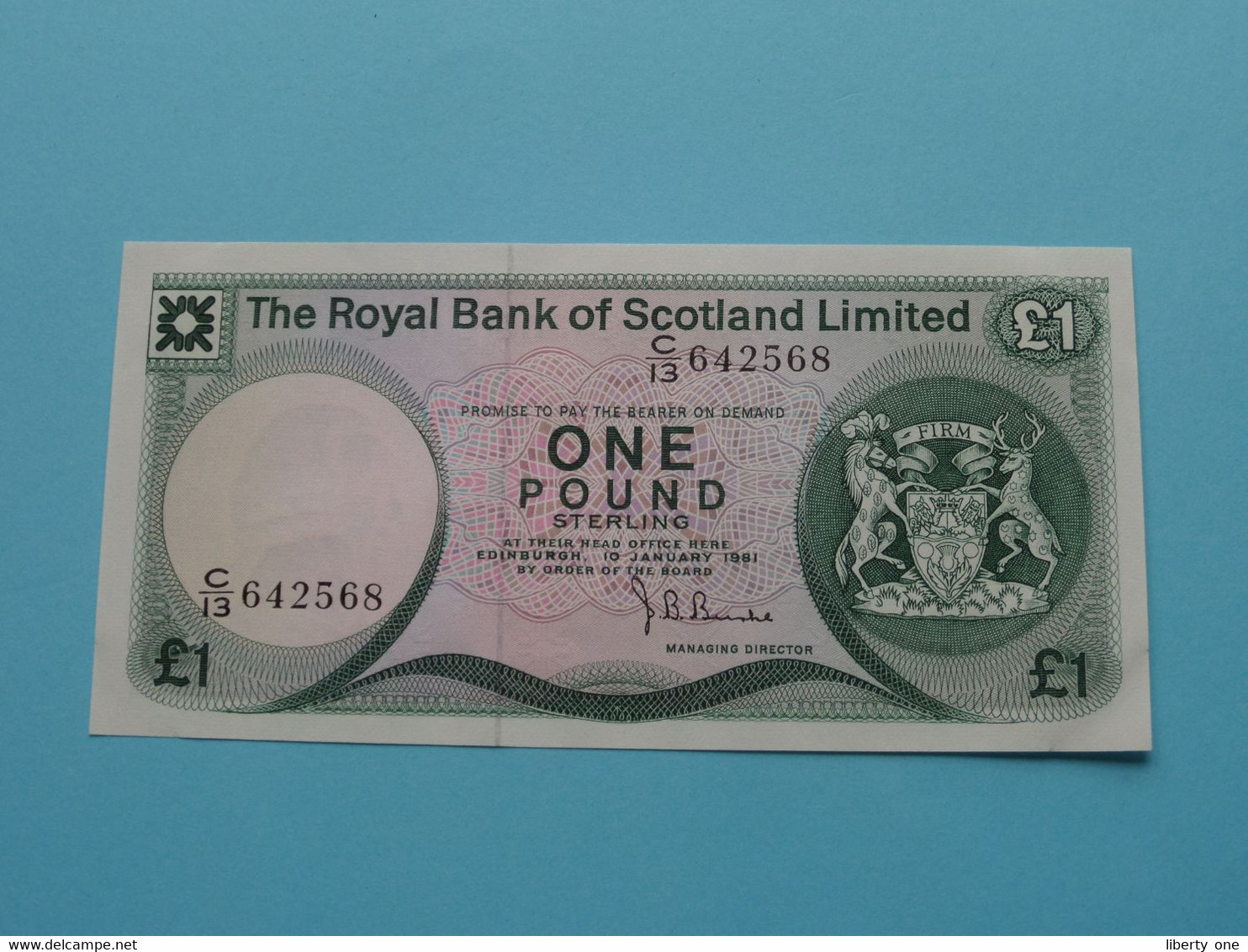 1 Pound - 1981 ( C/13 642568 ) Scotland ( Voir / See > Scans ) UNC ! - 1 Pond