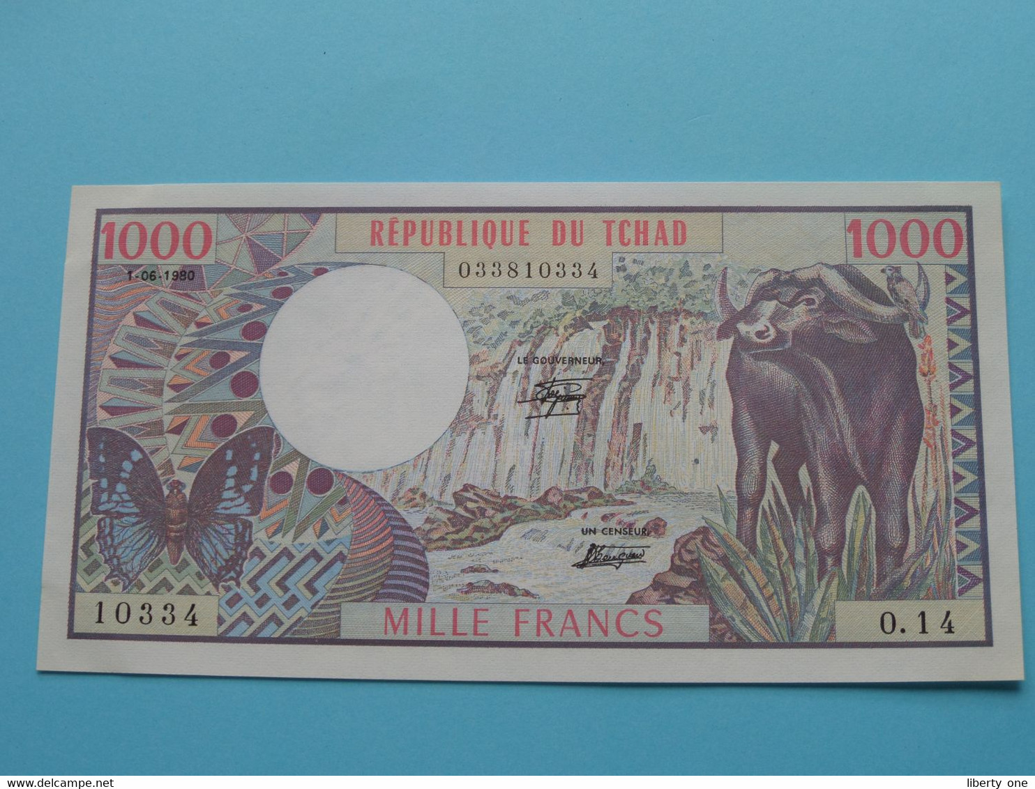 1000 - Mille FRANCS - 1980 ( 033810334 ) République Du TCHAD > Central Africa ( Voir / See > Scans ) UNC ! - Tchad