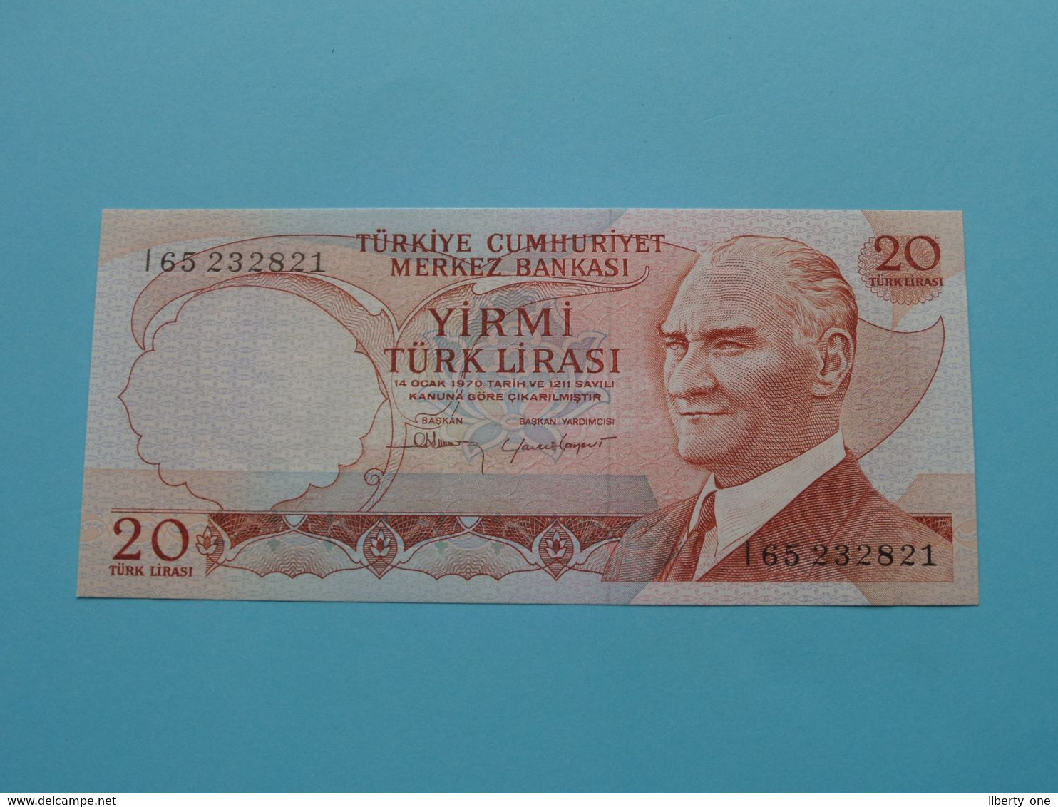 20 - Yirmi Türk LIRASI - 1970 ( I 65 232821 ) Türkiye ( Voir / See > Scans ) UNC ! - Turkey