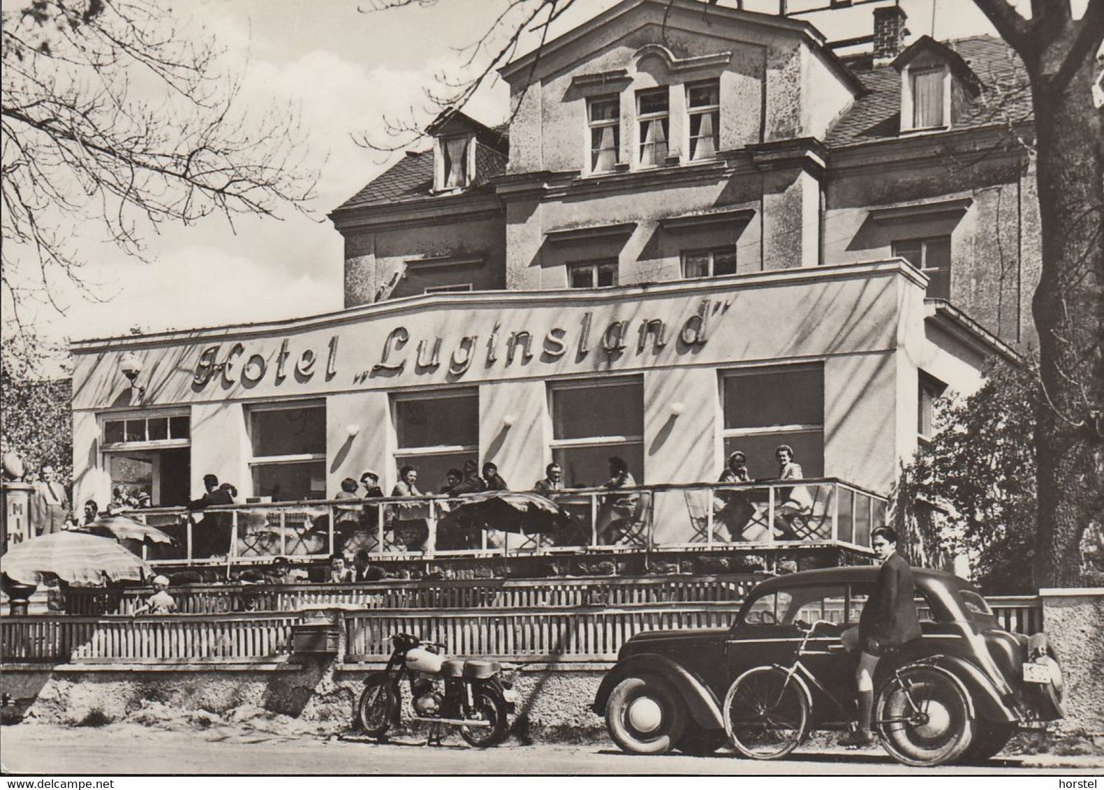 D-07907 Schleiz - Heinrichsruh - Hotel "Luginsland" - Car - Oldtimer - Motorrad - Schleiz