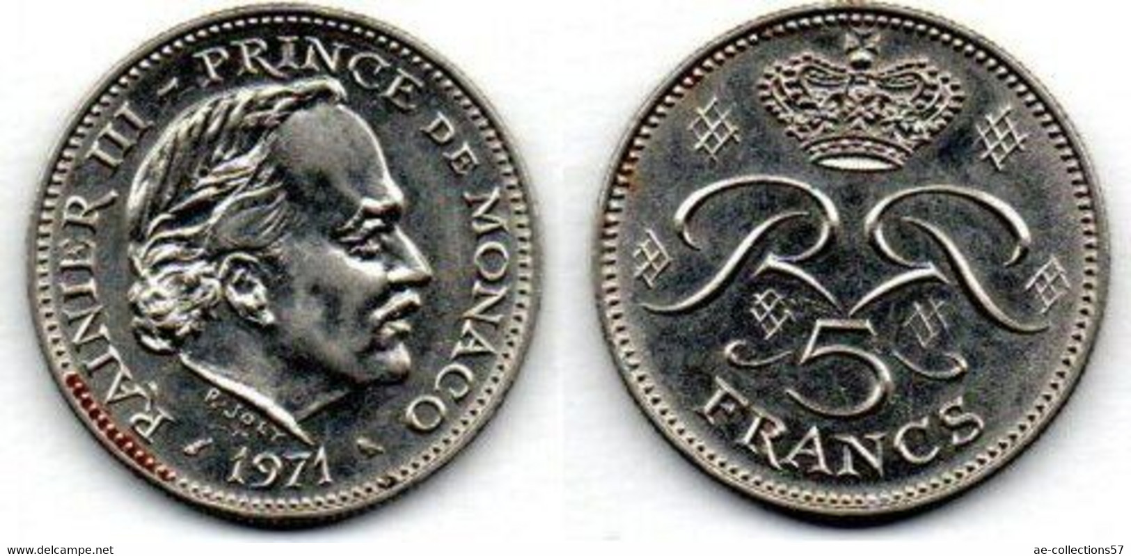 Monaco 5 Francs 1971 SUP - 1960-2001 Nouveaux Francs