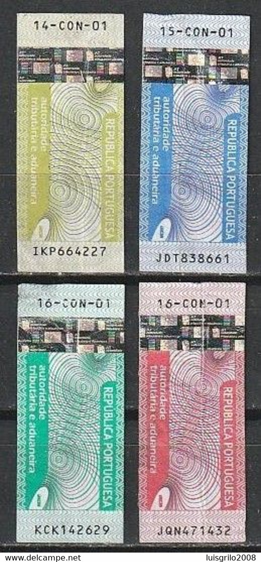 Fiscal/ Revenue, Portugal - Tabac/ Tobacco Tax, Imposto Sobre Tabaco - |- Continente 2014/ 2015/ 2016 - Used Stamps