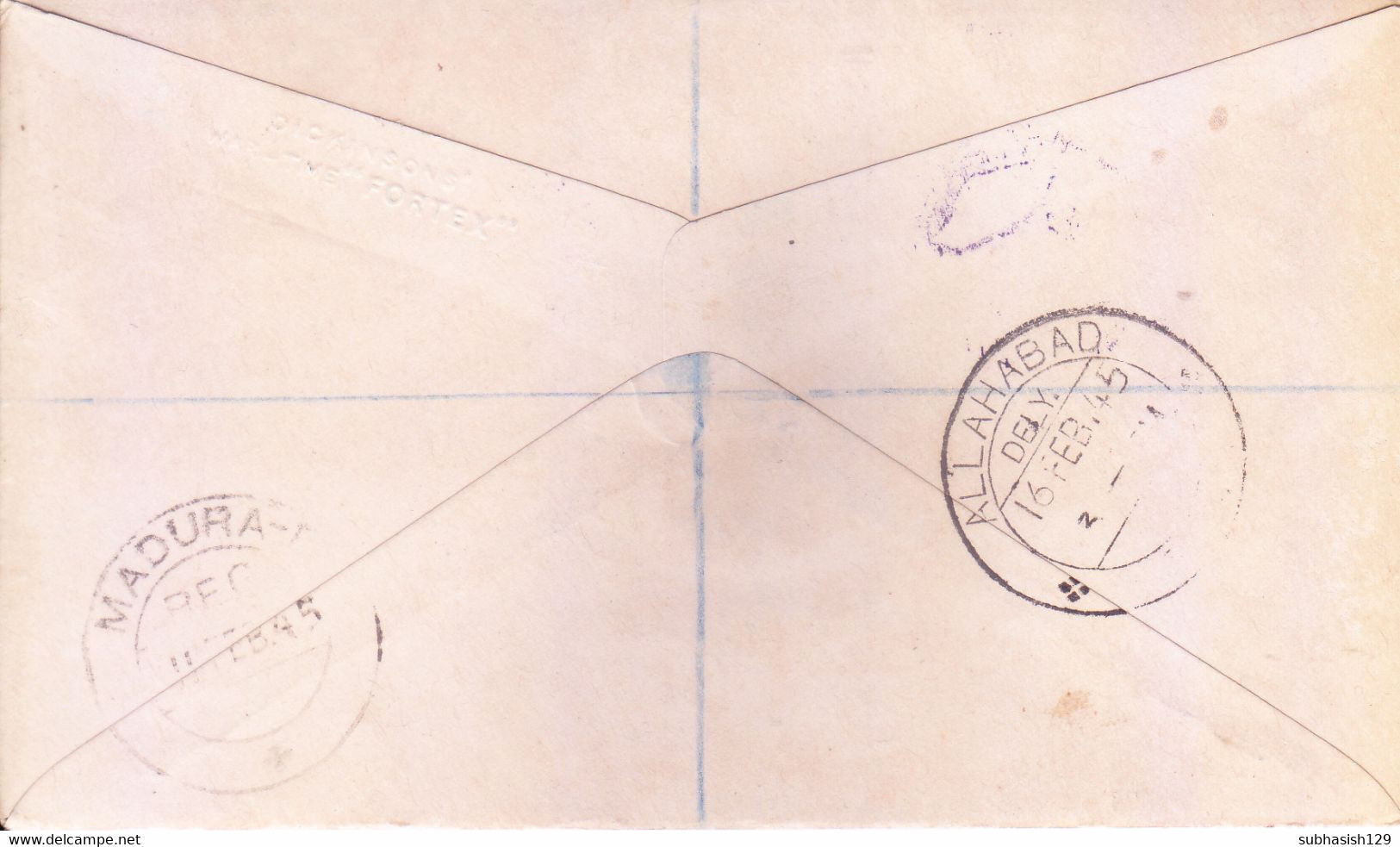 NEW ZEALAND : FDC : YEAR 1945 : RE-OPENING OF OTAKI HEALTH CAMPS : REGISTERED USE FOR INDIA : CENSOR MARKING - Cartas & Documentos