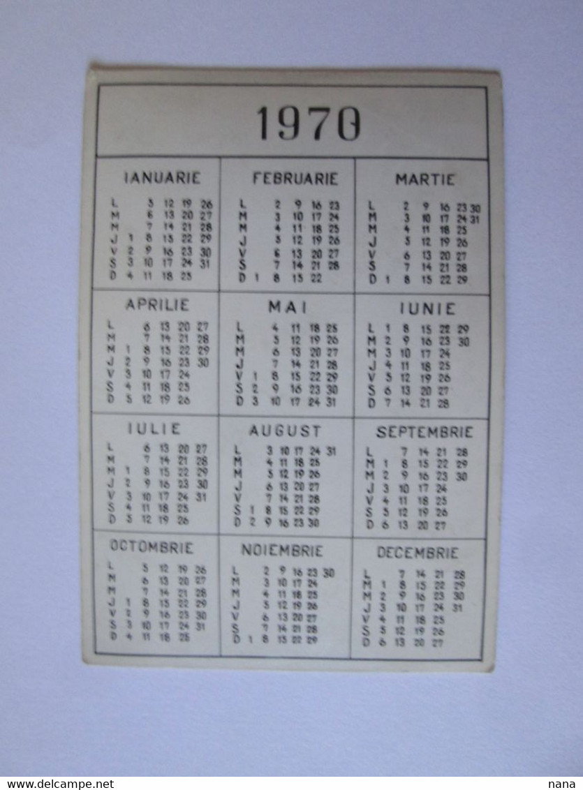 Beaux Nus Erotiques Petit Calendrier Roumain De 1970/Fine Erotic Nudes Romanian Small Calendar From 1970 - Petit Format : 1961-70