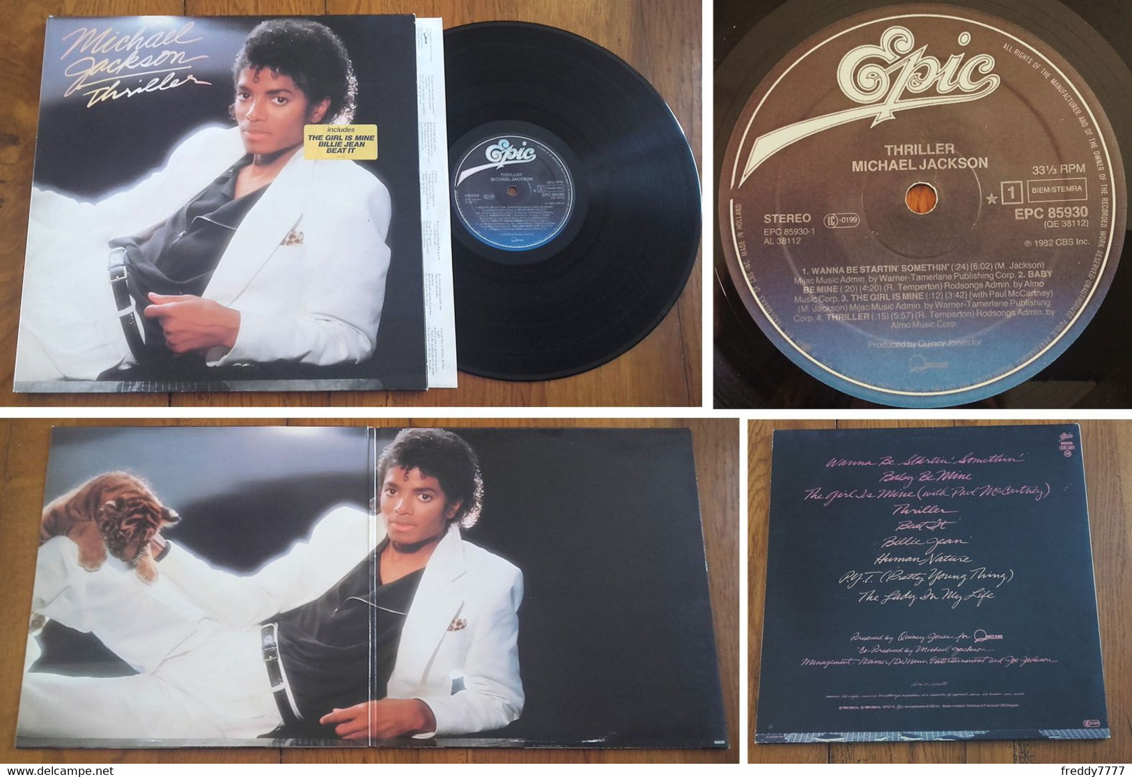 RARE Dutch LP 33t RPM (12") MICHAEL JACKSON (gatefold P/s, 1982) - Collector's Editions