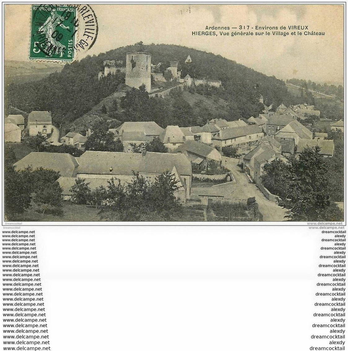 08 HIERGES. Village Et Château 1909 - Otros & Sin Clasificación