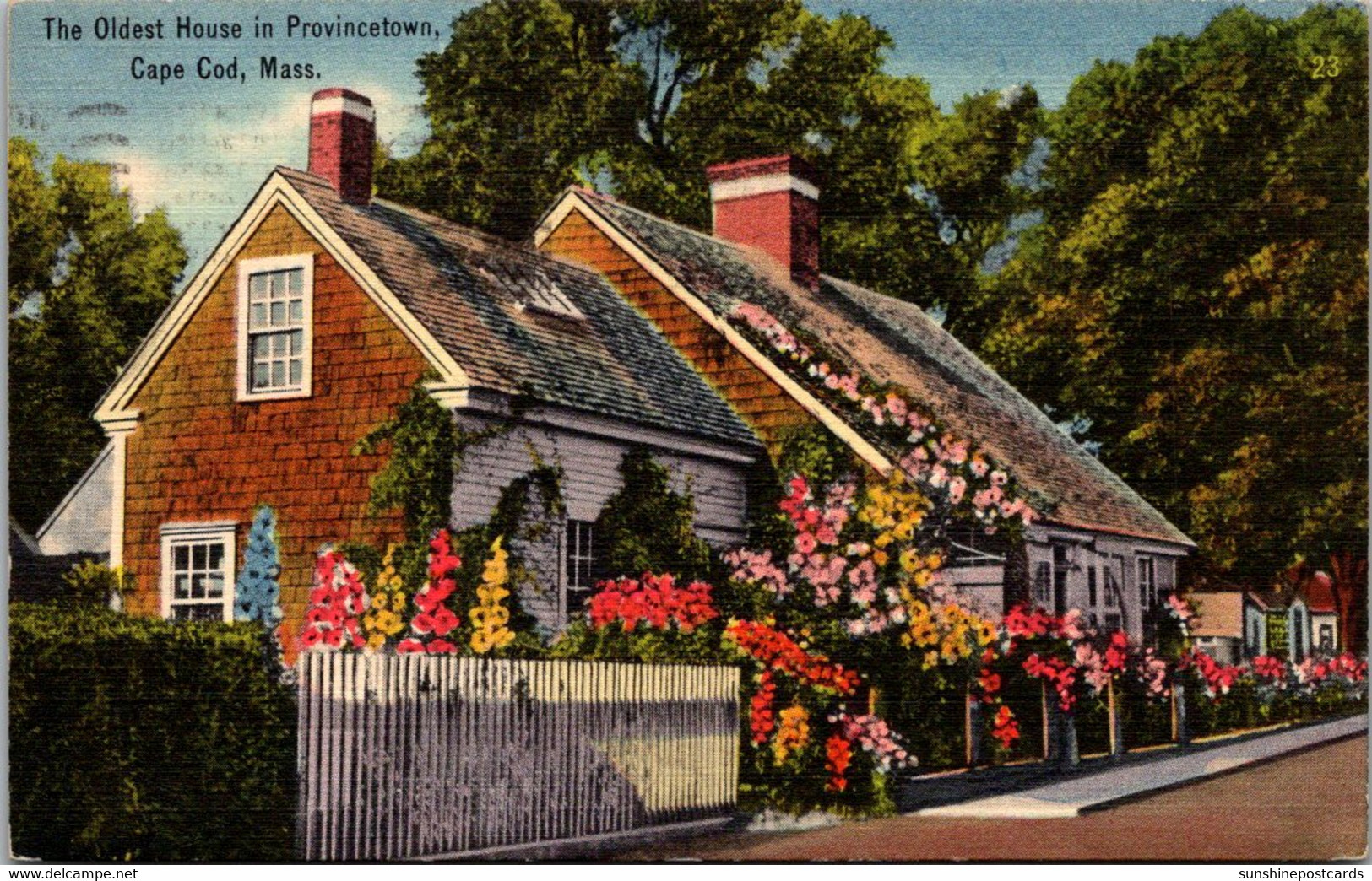 Massachusetts Cape Cod Oldest House In Provincetown 1941 - Cape Cod