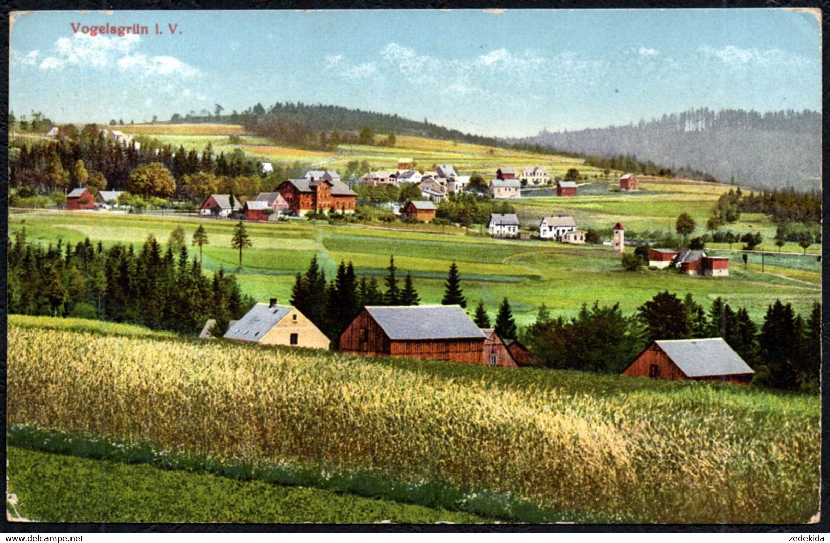 F8953 - Vogelsgrün Im Vogtland - Landpost Landpoststempel über Auerbach - Verlag Franz Landgraf - Vogtland