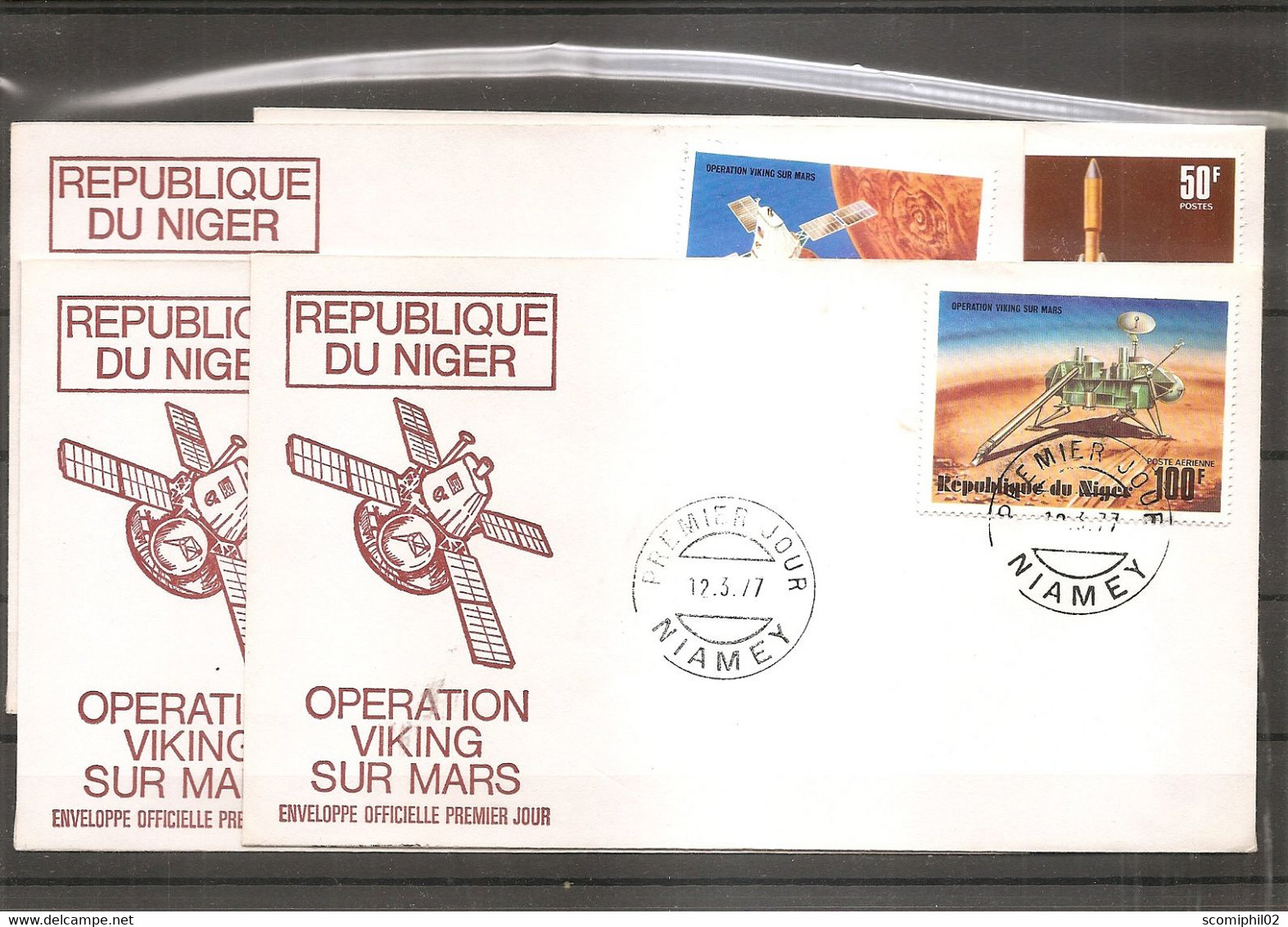 Espace - Opération VIKING Sur Mars ( 4 FDC Du Niger De 1977 à Voir) - Afrika