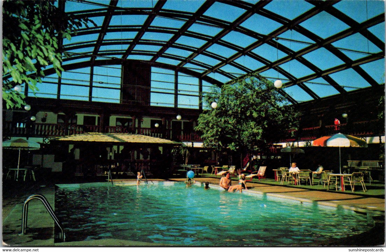 Wisconsin Milwaukee Midway Motor Lodge Glass Domed Recreation Area Swimming Pool - Milwaukee