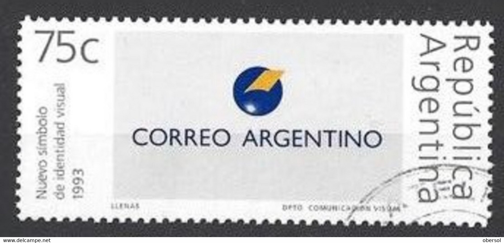 Argentina 1993 New Post Office Logo Philatelic Cancel With Gum - Usati