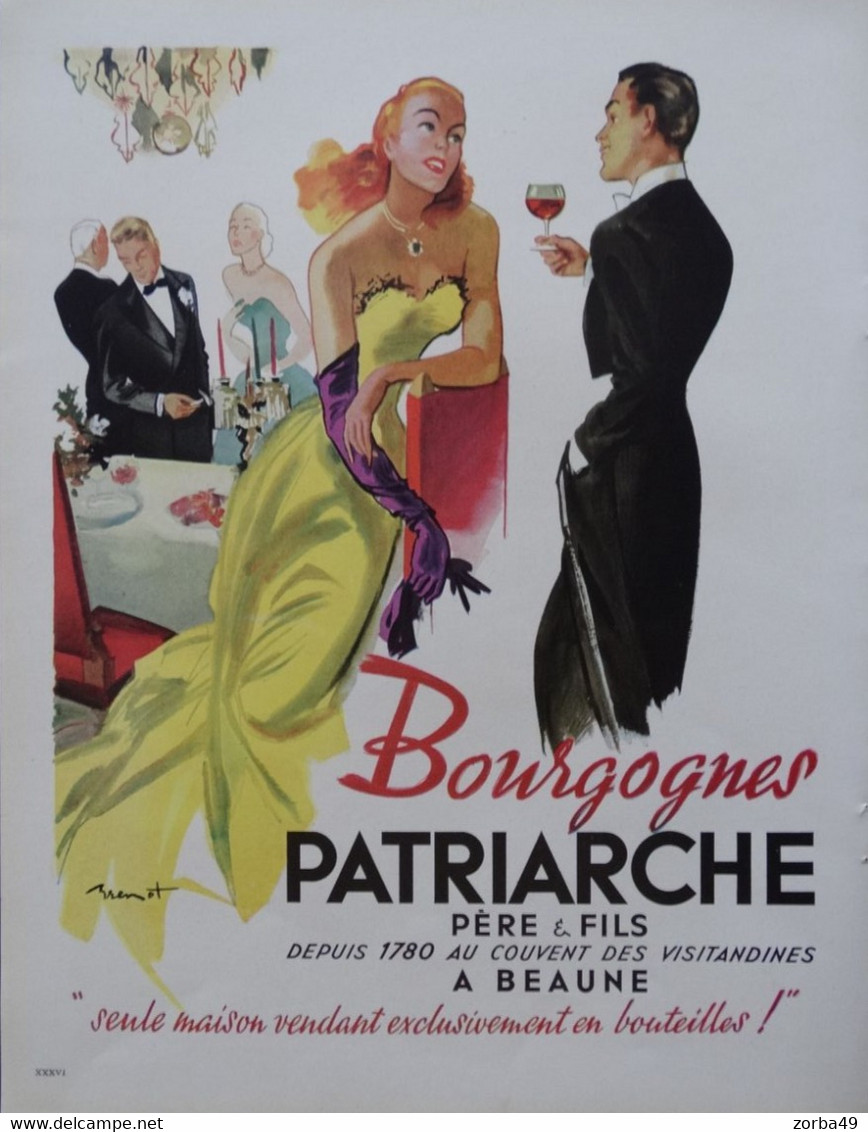 BEAUNE Bourgognes Patriarche Dessin De Brenot 1947 - Alcools