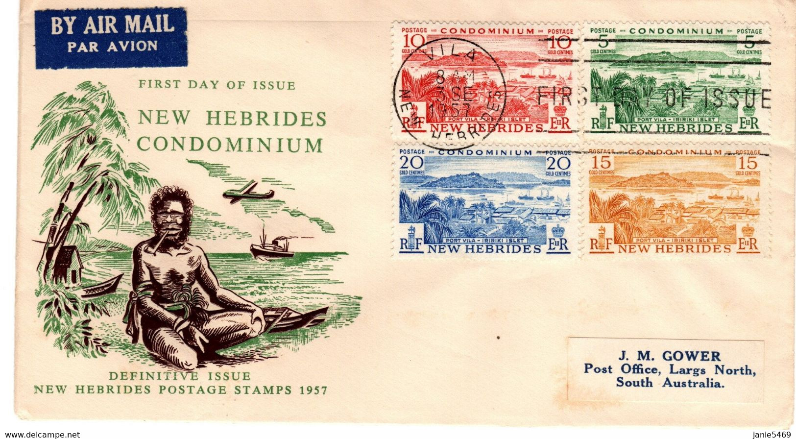 New Hebrides British 1957 Scenes , First Day Cover - FDC
