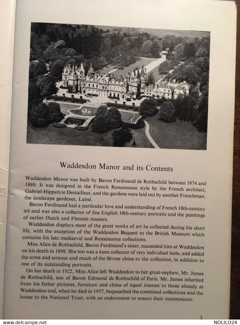 GUIDE Publication WADDESDON MANOR " The James A. DE ROTHSCHILD BEQUEST TO TNE NATIONAL TRUST - Cultural