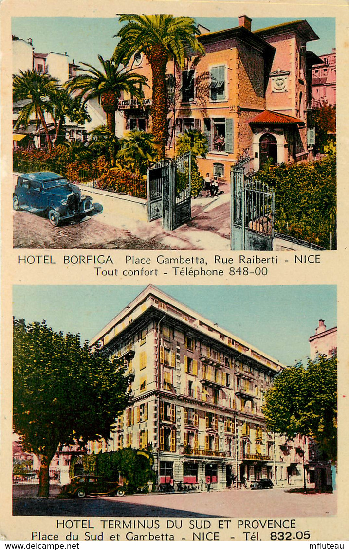 06* NICE  Hotels « borfiga » Et « terminus »  RL21,0574 - Otros & Sin Clasificación